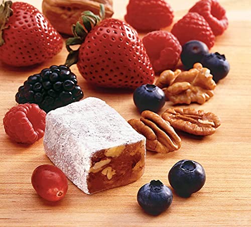 Liberty Orchards Berry Delights - Assorted Vegan Berry Snack, Gluten Free, Lokum Nuts Strawberry, Blueberry Walnut Turkish Delight Candy Gift Box 10 Oz thumb #3