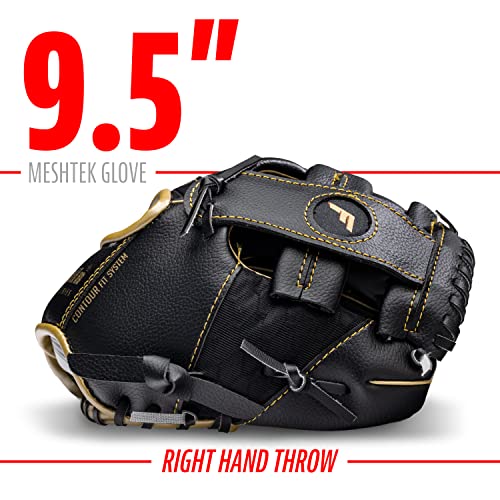 image for Franklin Sports Kids Baseball Gloves - Meshtek Child's Tball Glove + B