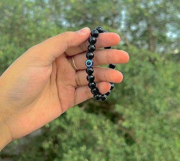 Image of Honbon Fancy Designer Beads Evil Eye Charms Bracelet,Handmade Unisex Nazar Bracelets,Friendship Band for All -Girls, Boys, Men & Women