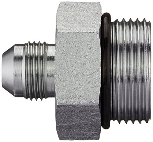 Image of Brennan Industries 6400-08-16-O Steel Straight Tube Fitting, 3 /4 inch-16 SAE x 1-5 /16 inch-12 SAE ORB Thread, 1 /2 inch Male JIC x 1 /2 inch Male O-Ring Boss