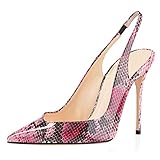 louboutin high heels ebay  EDEFS Damen Slingback Pumps Spitze Zehen High Heels Bequeme Schuhe Python Red Größe EU37