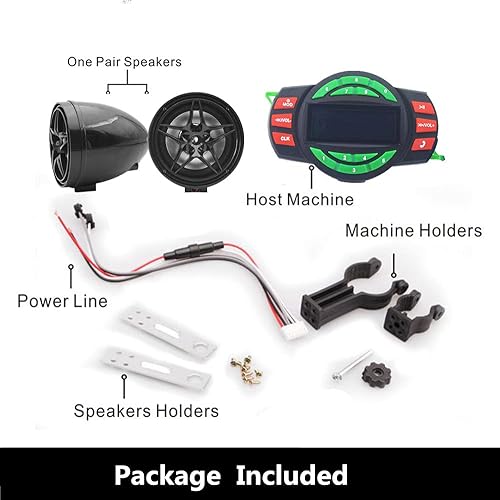 Miniatura 2 de UTV ATV amplificador Bluetooth sistema de sonido altavoces manos libres FM sistema de audio USB estéreo de 3 pulgadas 12V motocicleta audio