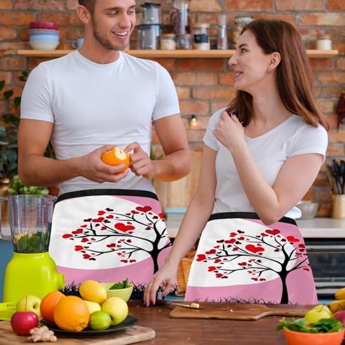 Tablier court de chef multicolore avec 3 poches pour restaurant