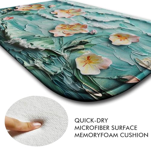 Tapis de bain 80x50 cm mousse à mémoire de forme lavable et absorbant - 6