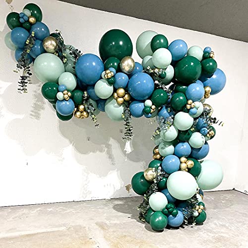 Image of KBZVNAF Dark Green Latex Party Balloons - 50 Pack 12 inch Green Helium Balloons for Baby Shower Birthday Summer Jungle Theme Party Decorations | Green Helium Balloons for Baby Shower Birthday Summer Jungle Theme Party Decorations