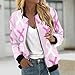 Breast Cancer Awareness Jackets for Women Long Sleeve Zip Up Casual Coats Fall Fashion Outfits Winter Clothes 2024 Breast Cancer Awareness Tshirts Pink L