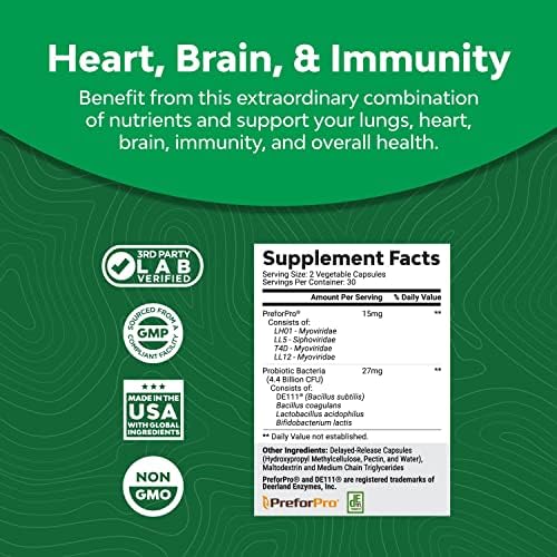 Miniatura 3 de Suplemento de prebióticos y probióticos para la salud intestinal, cápsulas probióticas acidophilus súper potentes para la salud digestiva con