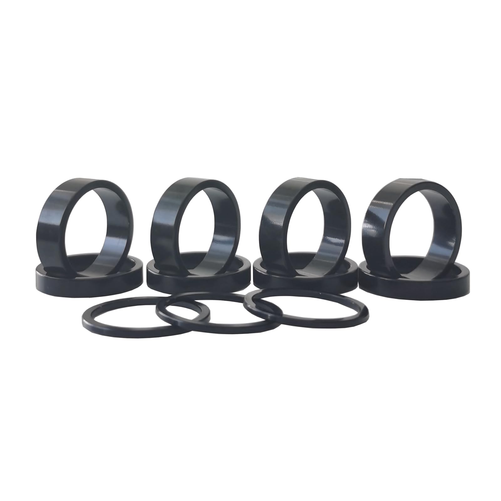 CDHPOWER 11 Pieces Bike Aluminum/Carbon Fiber Headset Spacer Bicycle 1-1/8 Inch 10mm 5mm 2mm (Aluminum)