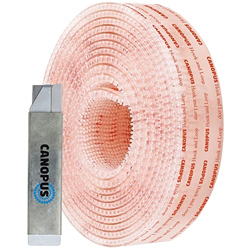 Image of CANOPUS Hook and Loop Tape with Adhesive (1 in x 6 ft), Heavy Duty Reclosable Fastener SJ3560, Mounting Tape for Hanging Picture Frames, Routers, Decoration, Made in USA