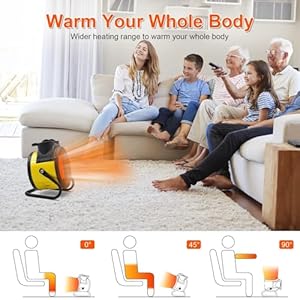 Electric Patio Heater - Greenhouse Fan Heater Portable Space Heater, Adjustable Thermostat, for Greenhouse, Garage, Office, Workplace, PTC Fast Heating, Electric Ceramic Heaters,Metal Base Electric Patio Heater Greenhouse Fan Heater Portable Space Heater Adjustable Thermostat for Greenhouse Garage Office Workplace PTC Fast Heating Electric Ceramic HeatersMetal Base