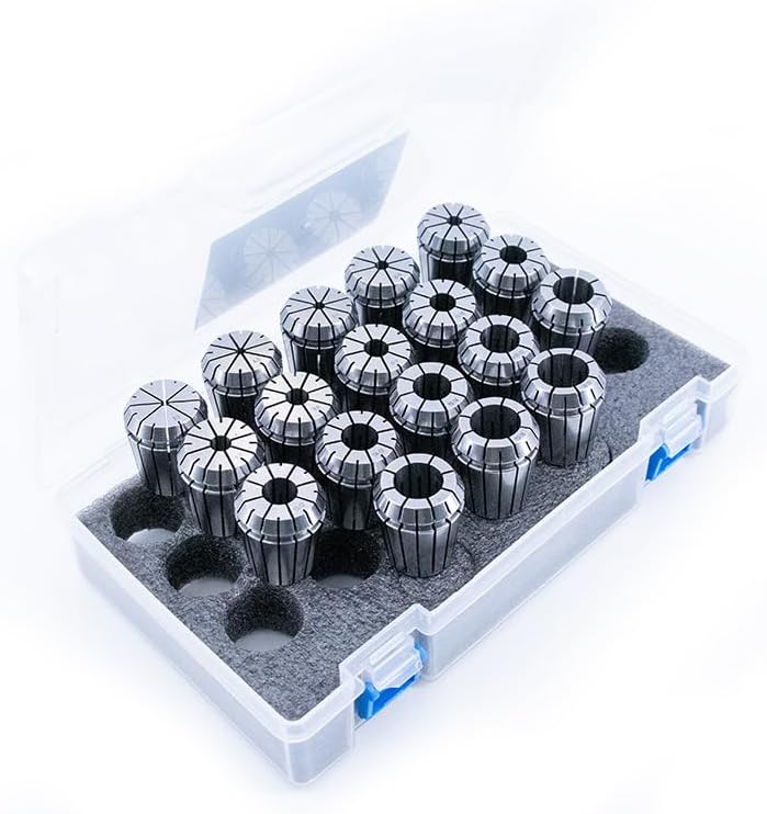 CNC engraving machine tweezers ER32, the number of 18 sets of high precision tweezers with different holes, shagging CNC tool handles with ER32 flexible tweezers