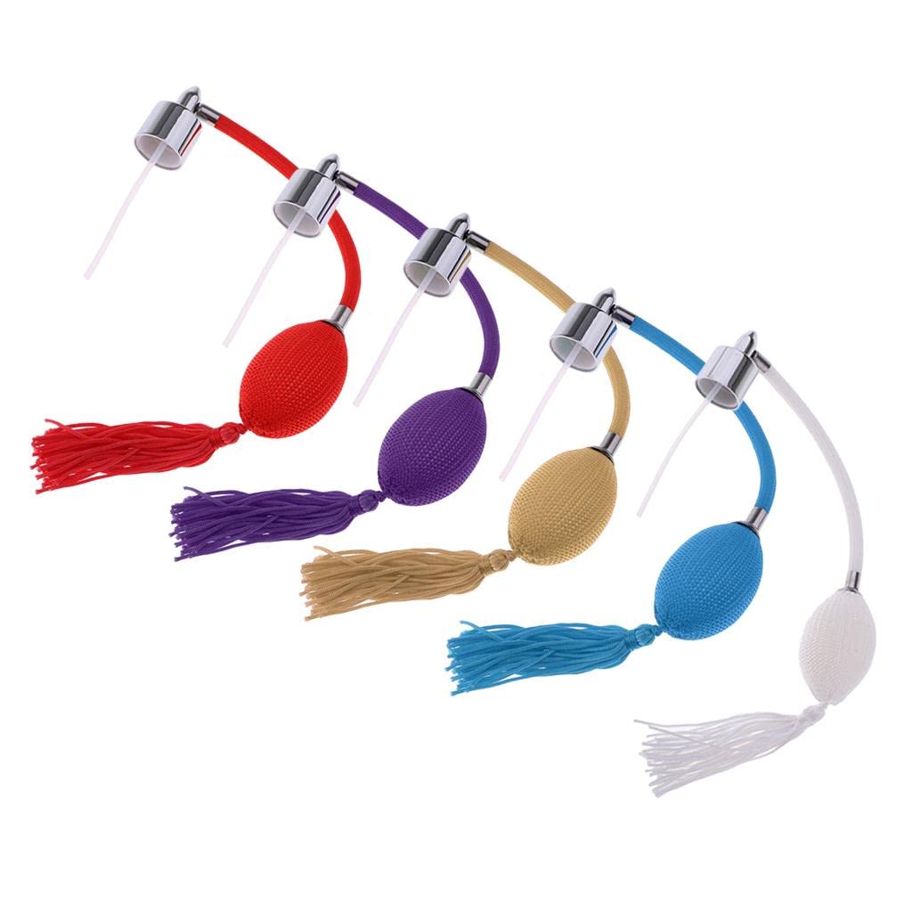 5 Stück Vintage Parfümflaschen mit Nachfüllbarer Sprühkugel (18 Mm)