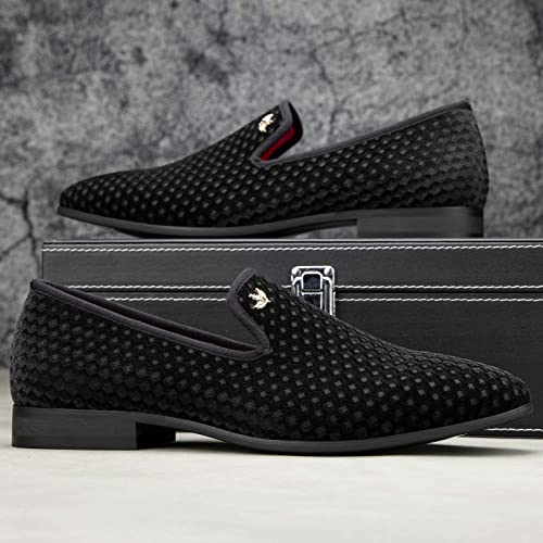 Image of JITAI Men's Dress Shoes - Casual Rubber & Leather Loafers for Men - Fashion Business Formal Wear