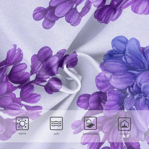 Cotton Girls Underwear Toddlers Watercolor Lilac Purple Flowers Little Girl Panties Bright Briefs Underpants 2t3