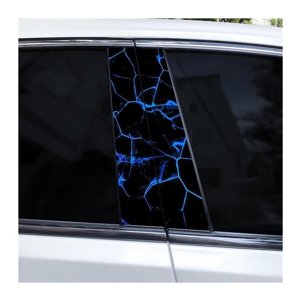Decorative Items 2pcs Lightning Cool Car B-Pillar Stickers Cover Scratches(C)