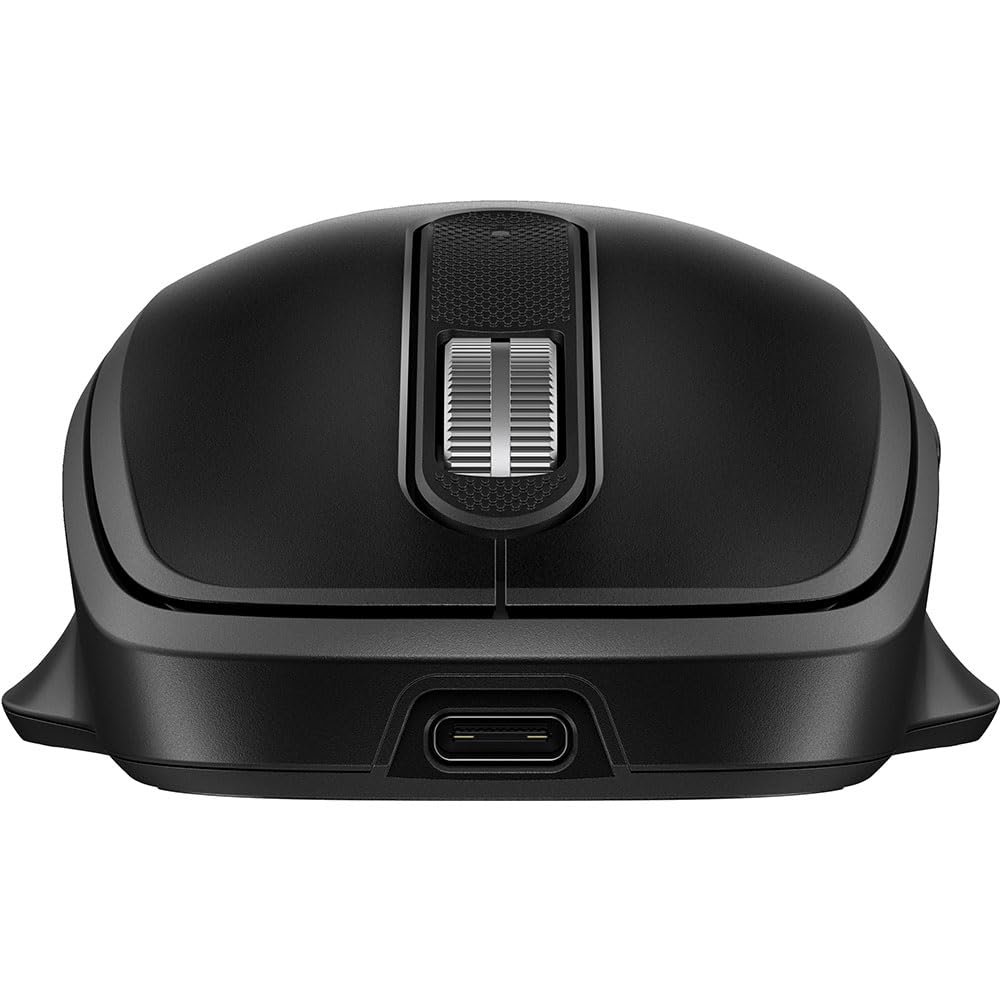 HP 515 - Maus - vollständig, ultraschnell aufladbar - 5 Tasten - kabellos - 2.4 GHz - kabelloser Empfänger (USB) - Schwarz