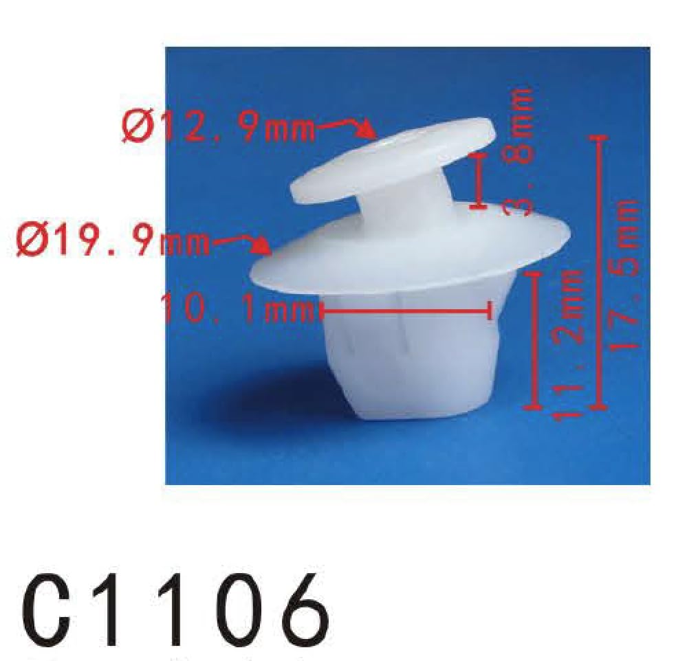Autobahn88 Retainer Clip for Taillight, compatible with Toyota (OEM: 8149660010) (Pack of 20)