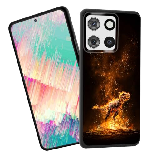 EFGWSDER for Moto Edge 2026 Case,Slim Shockproof TPU Soft Rubber Silicone Cover Phone Case for Motorola Moto Edge 2026,Fiery Flaming Dinosaur