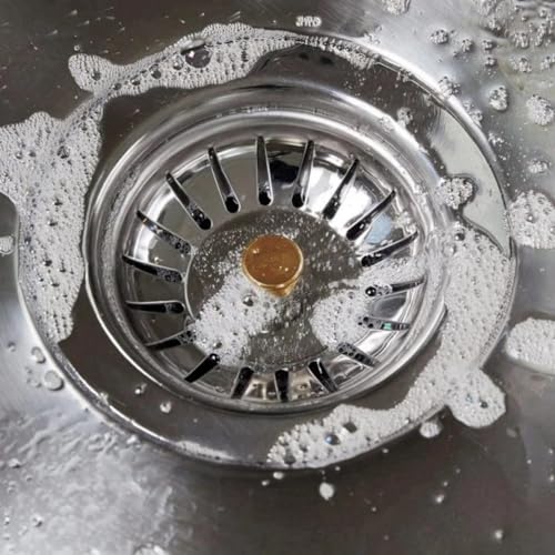 Coladores de acero inoxidable para desagüe de cocina 2 piezas miniatura 4
