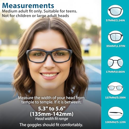 Image of BLUE CUT Sports Protection Goggles, Anti-Fog Lenses Safety Glasses for Basketball, Pickleball and All Outdoor Sports