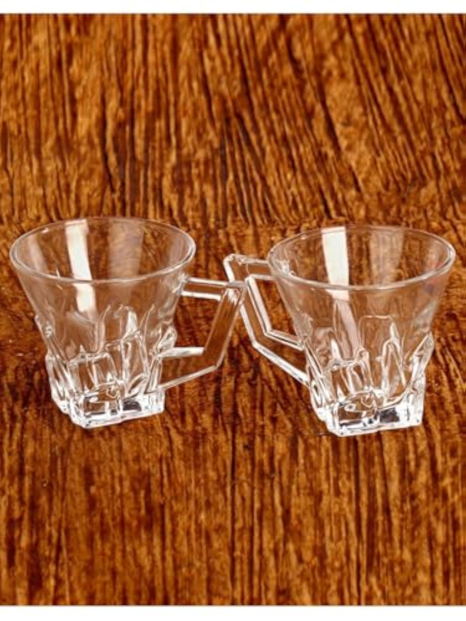 Clear Glass Coffee & Tea Cup Set, 6 Pieces, 100 Ml