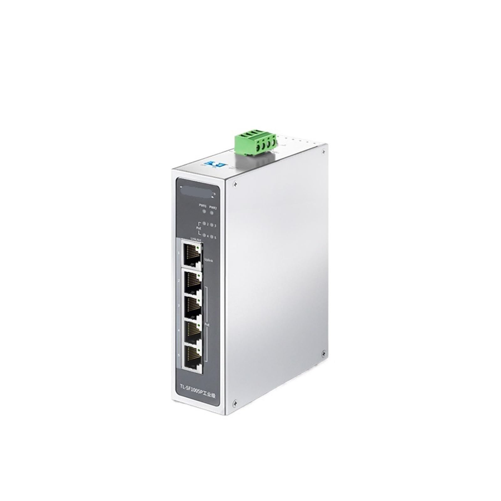 Commutateur POE industriel compact 5 ports pour une pose discrete