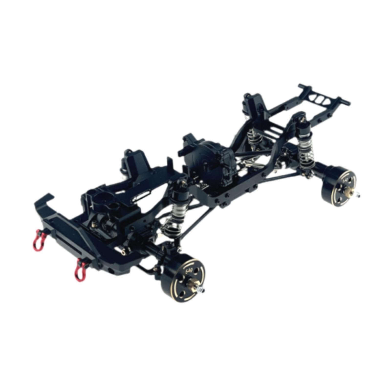 Chasis Metálico para Coche RC 1 18 Bastidor Marco Estructura Aluminio 6061 y Resistente a Impactos con Mecanizado Preciso y Mantenimiento, Negro