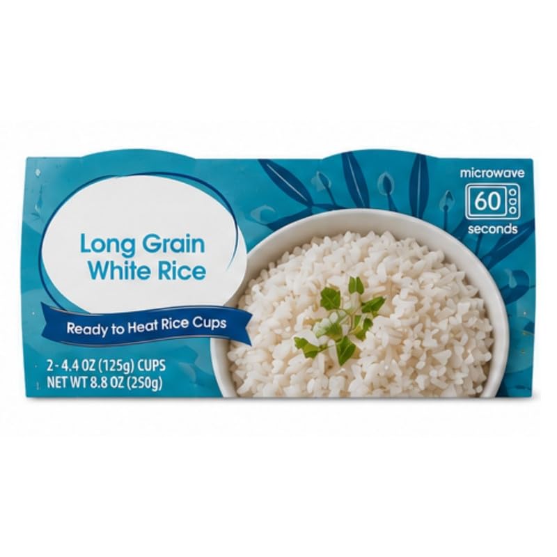 ROOK UNLIMITED Ready to Heat Long Grain White Rice Cups, 8.8 oz, 2 Count