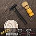 WEISHI Butterfly Open Double Edge Safety Razor Nostalgic Adjustable Matte Black