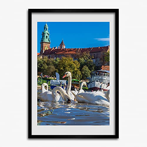 Cadre photo bois 50x70 cm Tulup anti-poussière tableau moderne
