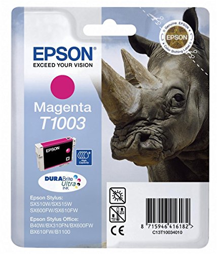 Cartouche Epson T1003 d'encre magenta Durabrite d'origine pour éviter les bavures sur papier