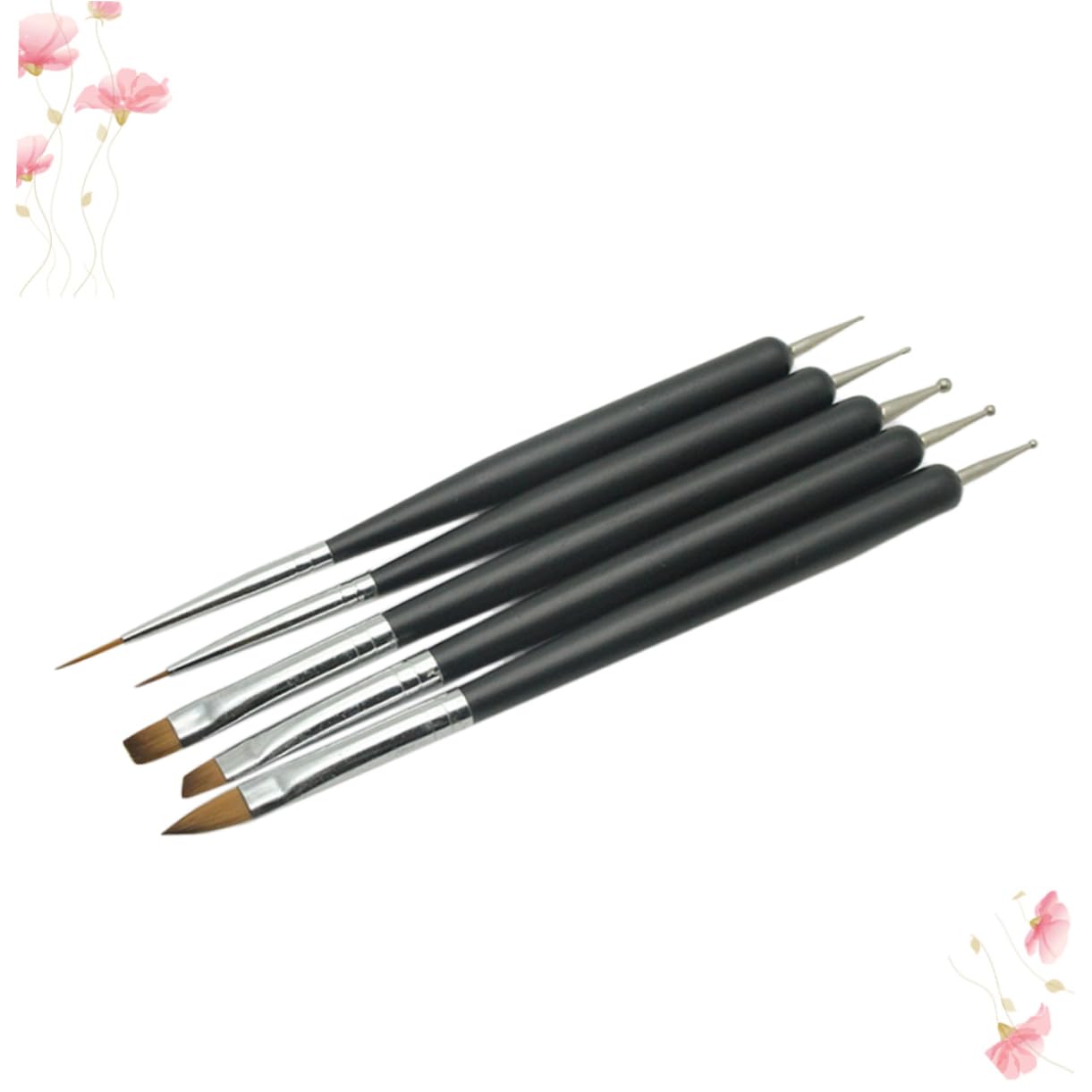 Housoutil 15pezzi Pennelli Per Nail Art Con Punta Doppia Penne Per Manicure e Decorazione Unghie Per Lavori Di Precisione e Dotting Facili Da Usare e Portatili