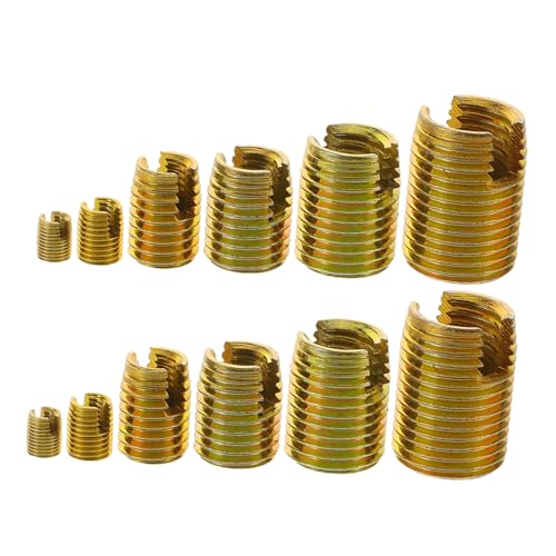 HAPINARY Thread Repair Inserts Set Self Tapping Thread Slotted Inserts Carbon Steel Metric Screw Kit