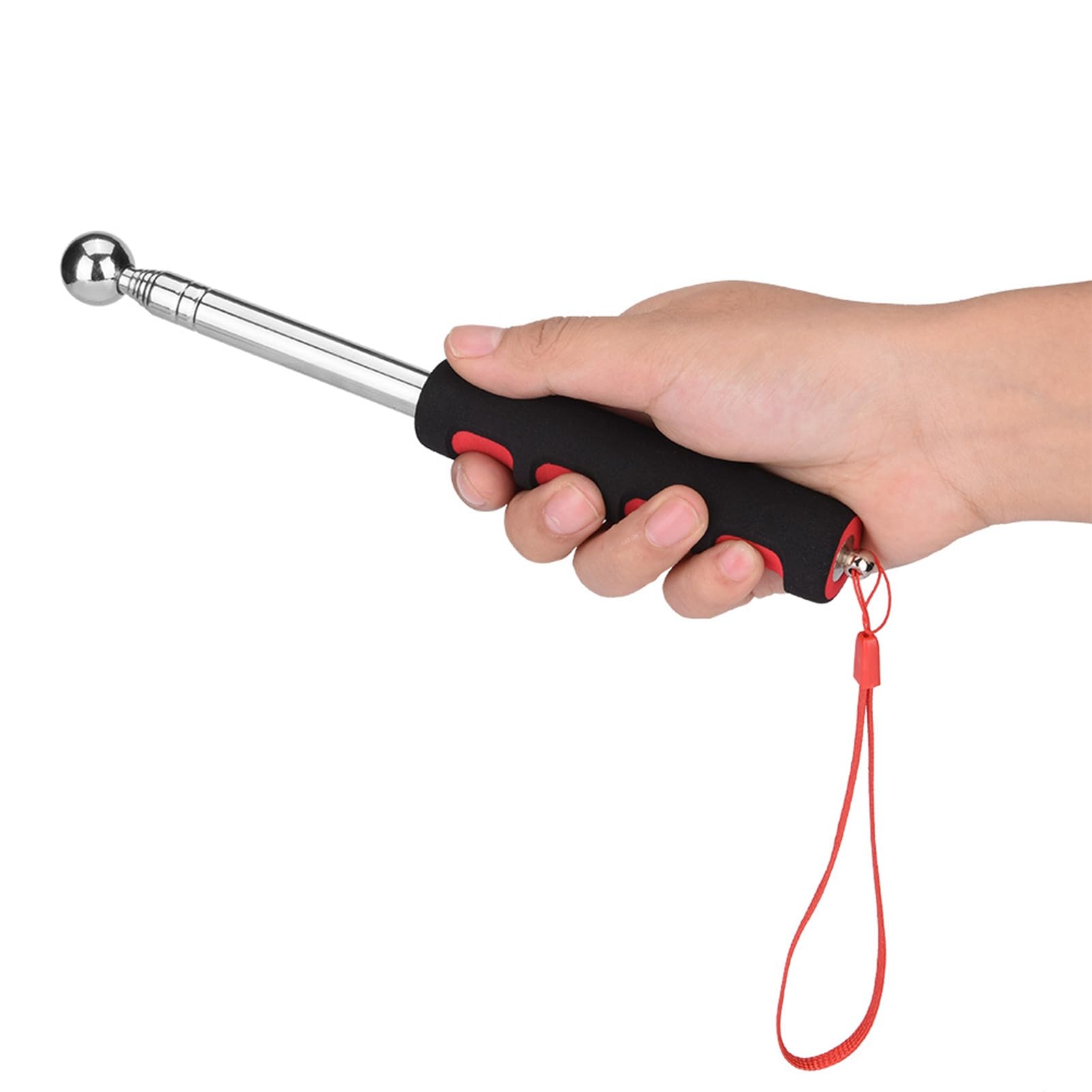 115cm Hollowing Drum Hammer Sound Detection Folding Stick Thickened Telescopic Rod for House Decoration Inspection,Tour Guides,Teaching Presentations