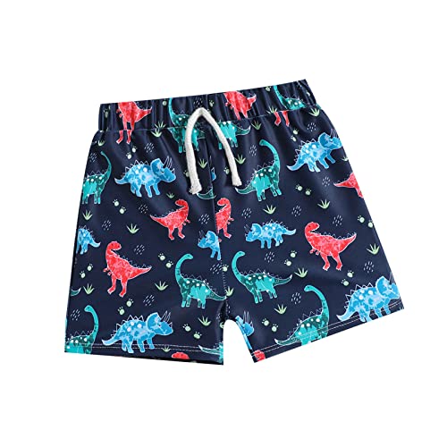 Traje de baño estampado de dinosaurio para niños pequeños, traje de baño para niños, pantalones cortos de playa, tamaño 80, marine, 12-18 meses