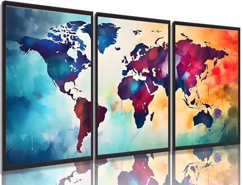 home best world map wall art