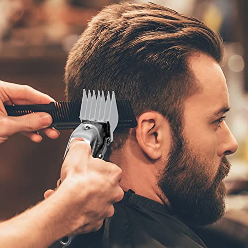 Professional Hair Clipper Guards Guides 10 Pcs Coded Cutting Guides #3170-400- 1/8” To 1 Fits For All Wahl Clippers(Transparent-10 Pcs) #TOP5