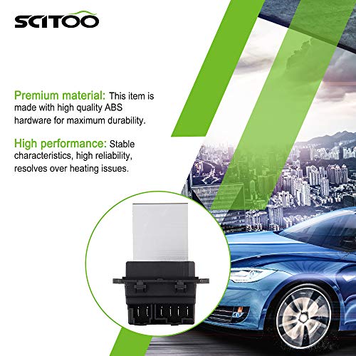 Scitoo Hvac Blower Motor Resistor Air Conditioning Regulator Fit For Chrysler Pacifica/Town Country/Voyager, For Dodge Caravan/Durango/Grand Caravan/Nitro, For Jeep Commander/Liberty Ru-399 #TOP6