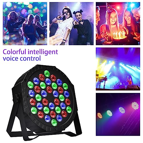Stage Lights Dj Lights for Parties Led Stage Light Sound Activated Portable Party Light Par Light 36 Led RGB Remote Control Uplights for Disco Indoor Events Bar Birthday Wedding Outdoor