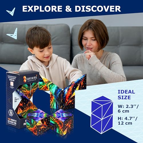Image of Shashibo ICOSA XL Magnetic Puzzle & Sensory Fidget Toy for Adults & Kids, Stress Relief Fidget Toy for Puzzle Enthusiasts, Cool Fidget Toys for Desk, Shape Shifting Sensory Toy, 200+ Possible Shapes