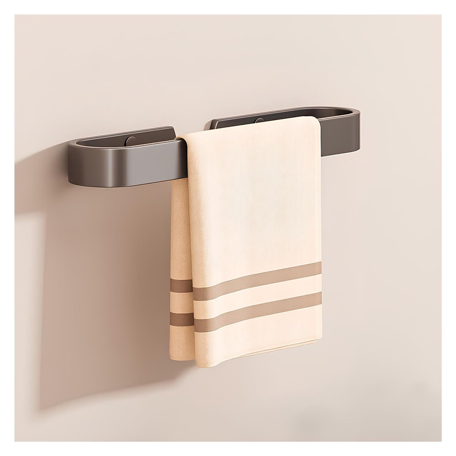 Toallero De Aluminio Autoadhesivo para Montar En La Pared De 30/40/50/60 Cm, Adecuado para Guardar Toallas, Zapatillas Y Tapas De Ollas, Lo Que Permite Ahorrar Un Valioso Espacio.(Gray,60cm/23.6in)