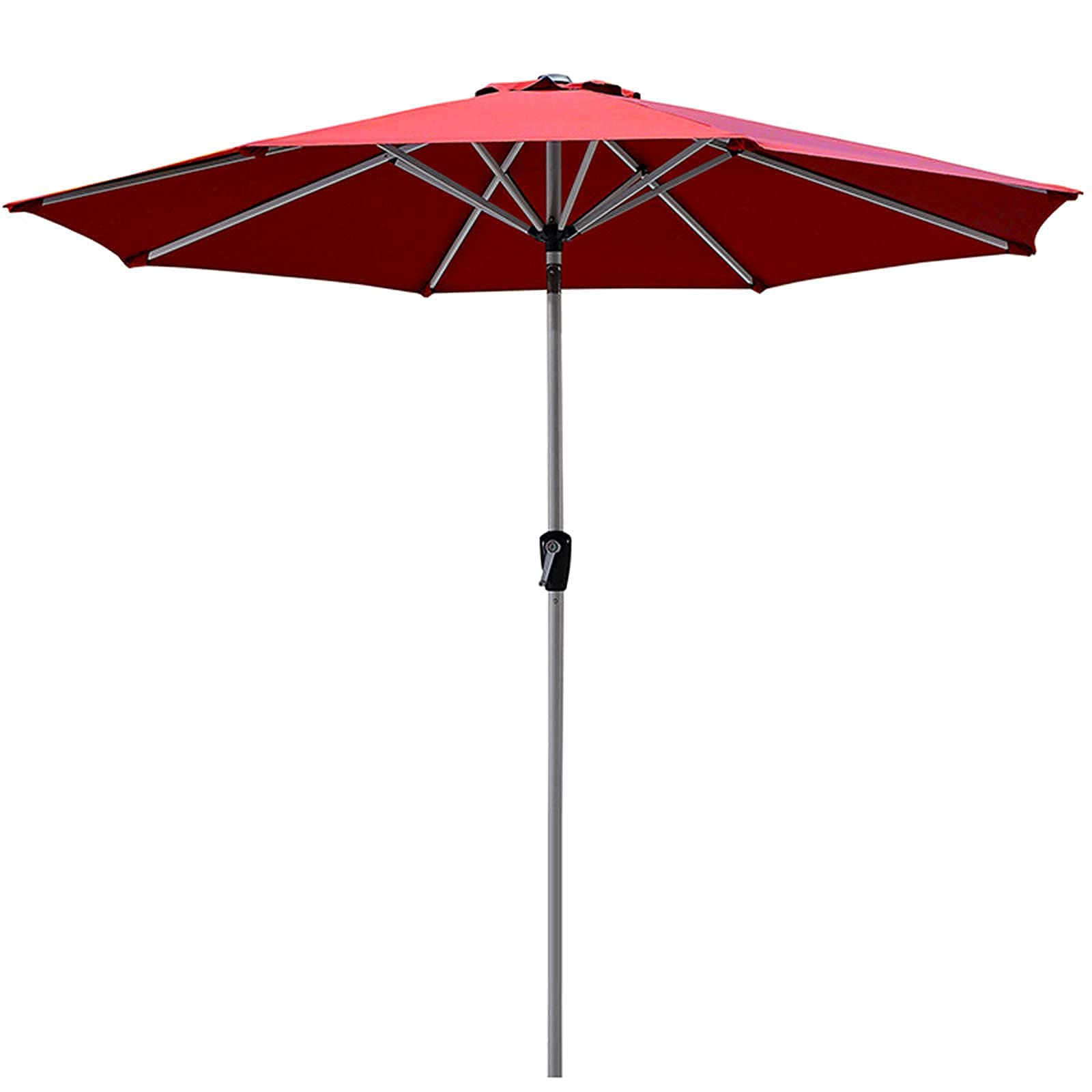 WDSOPK 2.7m Balcony Parasol Garden Outdoor Patio Umbrella,Suitable for Terrace Backyard Swimming Pool(Red-A)