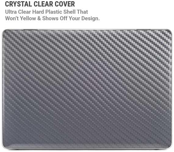 Skinit Laptop Case Plus Skin Compatible with MacBook Air 13in (2020) - Silver Carbon Fiber Specialty Texture Material Design