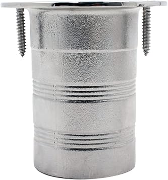 YANYUCB Boat Deck Floor Drain Fittings,Marine Grade 316 Stainless Steel Deck Drain Fittings,Thru Hull Deck Drain Scupper Pipe with Screws,for Boat,Yachts Drainage Systems