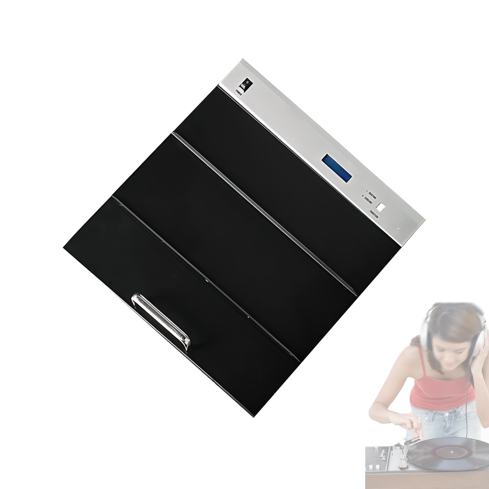 Dispositivo professionale per riparazione di orditi di dischi in vinile con timer e coperture protettive per restauro