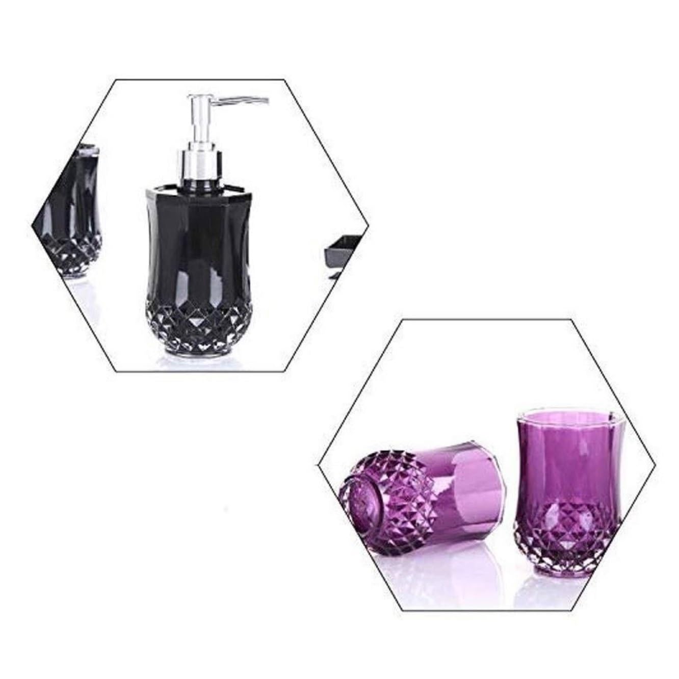 Dispensador Jabón Set Dispensador De Jabón Juego De Baño De 5 Piezas 1 Dispensador De Jabón 1 Soporte para Cepillo De Dientes 2 Vasos para Dientes Y 1 Jabonera Baño Accesorios