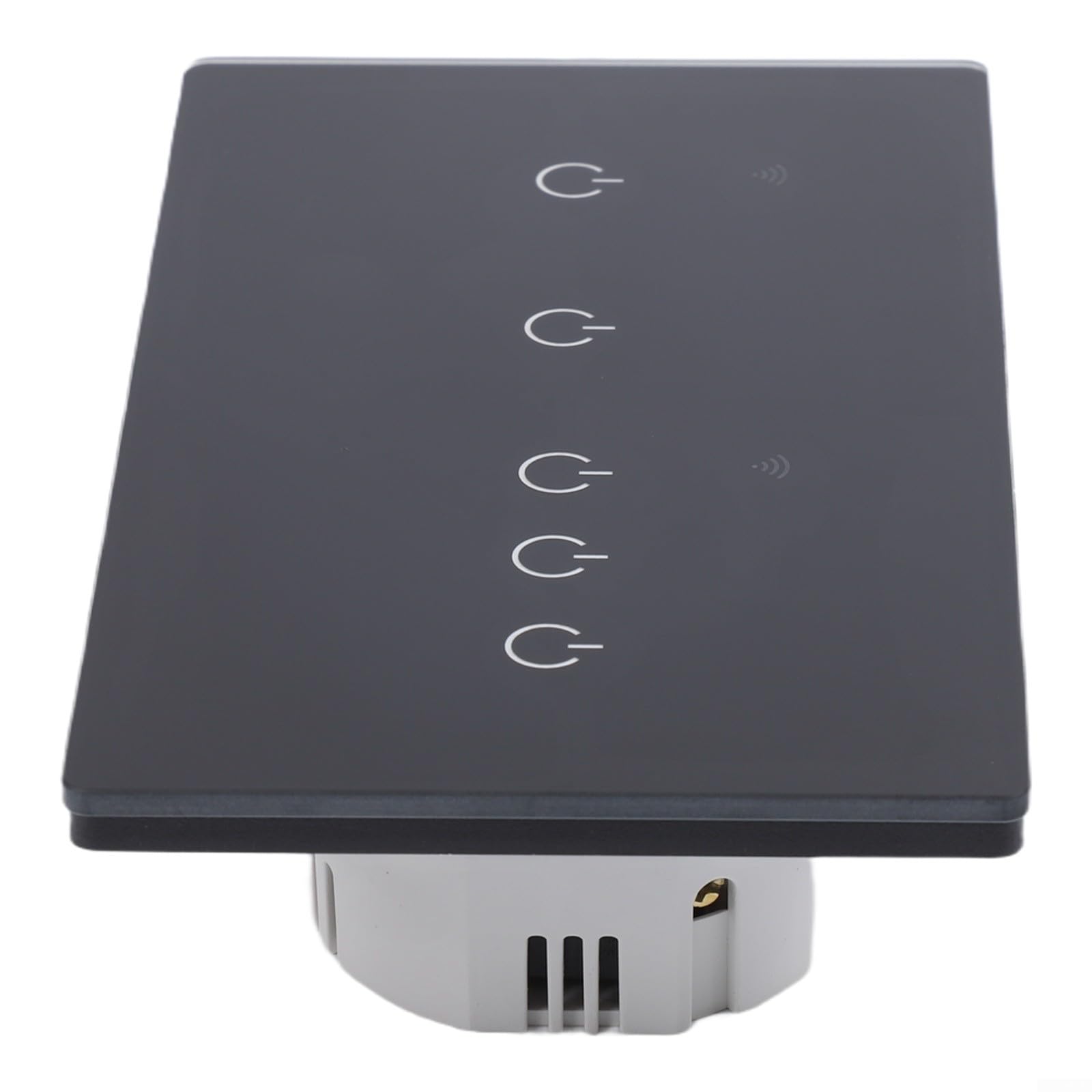 Interruttore touch WLAN 220 V vetro per controllo app Tuya WiFi Touch (5 marce, nero)