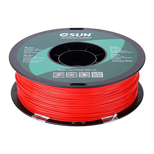 Esun Pla Pro (Pla+) 3D Printer Filament, Dimensional Accuracy +/- 0.03Mm, 1Kg Spool, 1.75Mm, Red, (Pantone 485C) #TOP1