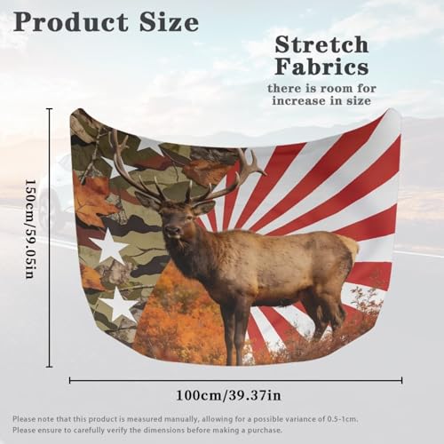 Image of Car Hood Vent Cover,A Weather-Resistant Windshield Snow Cover with Forest Deer Design for Trucks,Cars,SUVs,or Vans