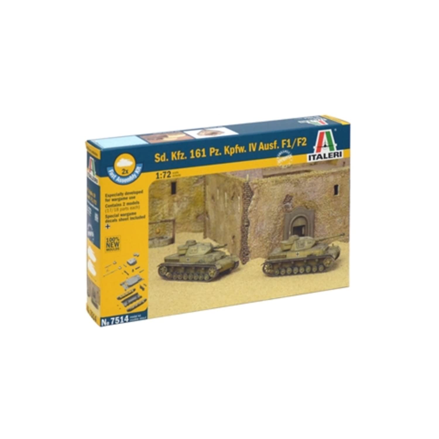 Italeri ITA7514 510007514 Panzerkampfwagen Model kit, Random Color